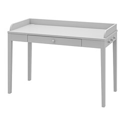 SMYGA - Desk, light grey, 122x60 cm