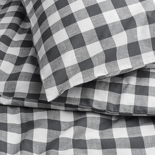 EKTANDVINGE duvet cover and 2 pillowcases
