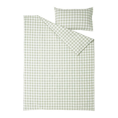 EKTANDVINGE duvet cover and pillowcase