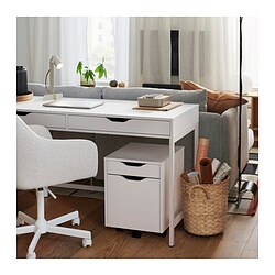 ALEX - Meja, putih, 100x48 cm