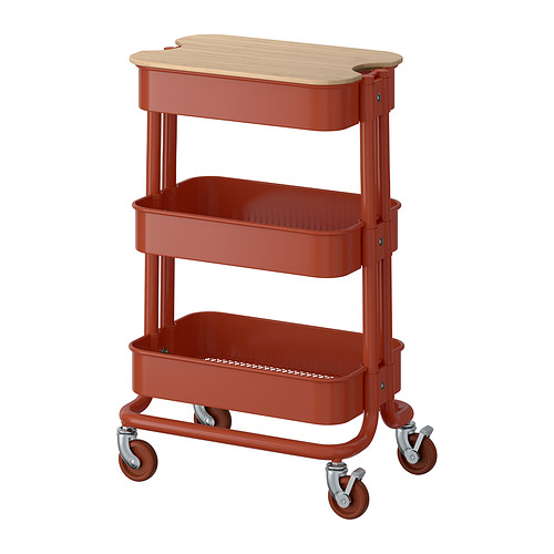 RÅSKOG/NORRÅVA trolley with lid