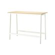MITTZON - Meja rapat, veneer kayu birch/putih, 140x68x105 cm