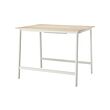 MITTZON - Conference table, birch veneer/white, 140x108x105 cm