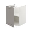 ENHET - Kabinet dasar dg rak/pintu, putih/abu-abu rangka, 60x62x75 cm