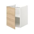 ENHET - Kabinet dasar dg rak/pintu, putih/efek kayu oak, 60x62x75 cm