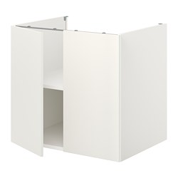 ENHET - Bc w shlf/doors, white, 80x62x75 cm