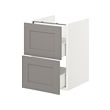 ENHET - Dsr kbnt utk wastafel dg 2 laci, putih/abu-abu rangka, 40x42x60 cm