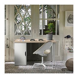 ALEX/LAGKAPTEN - Desk, white stained/oak effect white, 120x60 cm