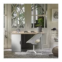 ALEX/LAGKAPTEN - Meja, diwarnai putih/efek kayu oak putih, 120x60 cm