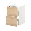 ENHET - Base cb f washbasin w 2 drawers, white/oak effect, 40x42x60 cm