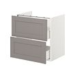 ENHET - Base cb f washbasin w 2 drawers, white/grey frame, 60x42x60 cm