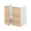 ENHET - Bs cb f wb w shlf/doors, white/oak effect, 60x42x60 cm