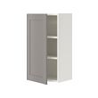 ENHET - Kabinet dinding dg 2 rak/pintu, putih/abu-abu rangka, 40x32x75 cm