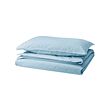 ÄNGSLILJA - Duvet cover and pillowcase, blue-grey, 150x200/50x80 cm