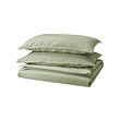 ÄNGSLILJA - Duvet cover and 2 pillowcases, grey-green, 240x220/50x80 cm