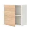 ENHET - Wall cb w 1 shlf/door, white/oak effect, 60x32x60 cm