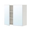 ENHET - Kabinet cermin 2 pintu, putih, 80x32x75 cm