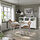 EKEDALEN/ÄLVSTA - meja dan 4 kursi, putih/rotan putih, 120/180x80 cm | IKEA Indonesia - PE872456_S1