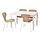 EKEDALEN/ÄLVSTA - meja dan 4 kursi, putih/rotan putih, 120/180x80 cm | IKEA Indonesia - PE872455_S1
