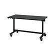 MITTZON - Foldable table with castors, black, 140x70 cm