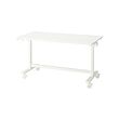 MITTZON - Foldable table with castors, white, 140x70 cm