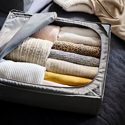 SKUBB - Storage case, dark grey, 44x55x19 cm