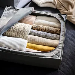 SKUBB - Storage case, dark grey, 44x55x19 cm