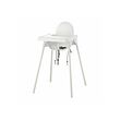 ANTILOP - Kursi makan anak dengan baki, putih/putih