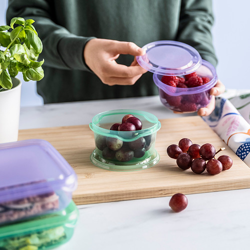 PRUTA snack container with lid