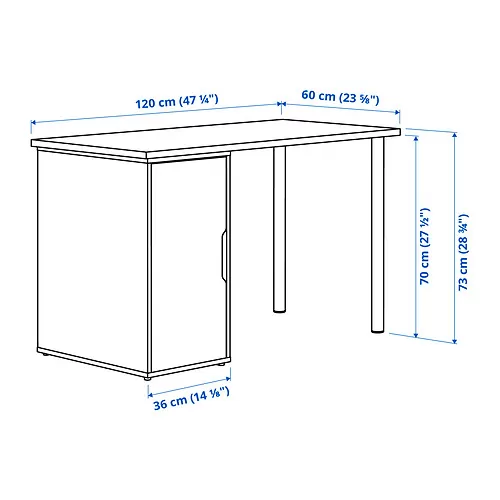 ALEX/LAGKAPTEN Measurement Illustration