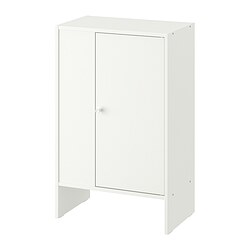 BAGGEBO - Kabinet berpintu, putih, 50x30x80 cm