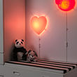UPPLYST - LED wall lamp, heart pink