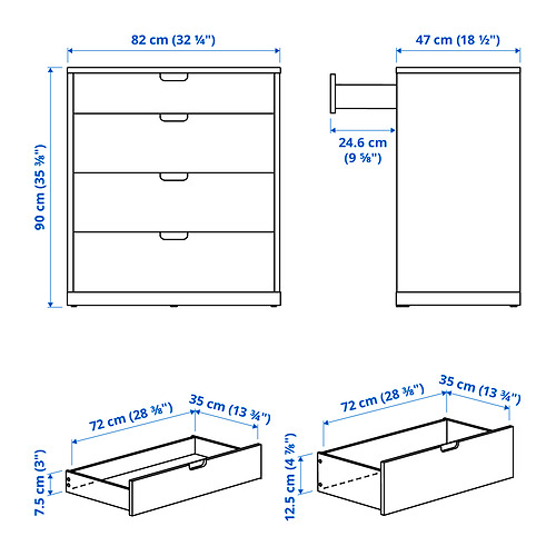 TONSTAD Measurement Illustration