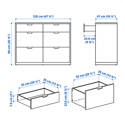 TONSTAD Measurement Illustration