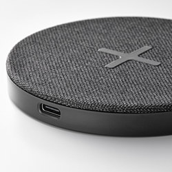 NORDMÄRKE - Wireless charger, textile/grey