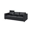 VIMLE - 3-seat sofa, with headrest/Grann/Bomstad black