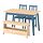 PERJOHAN/PINNTORP table with 2 chairs and bench