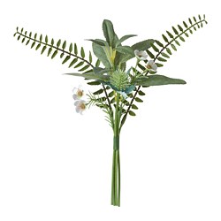SMYCKA - Artificial bouquet, in/outdoor green, 31 cm