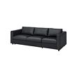 VIMLE - 3-seat sofa-bed, Grann/Bomstad black