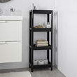 VESKEN - Shelf unit, black, 37x23x101 cm