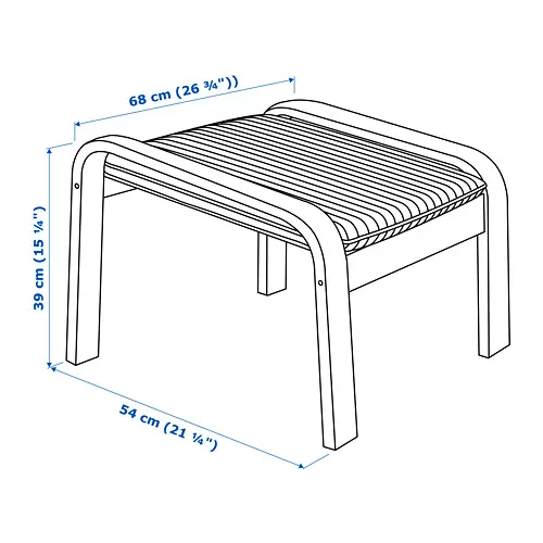 POÄNG Measurement Illustration