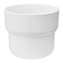 FÖRENLIG - Plant pot, in/outdoor white, 12 cm