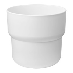 FÖRENLIG - Plant pot, in/outdoor white, 24 cm