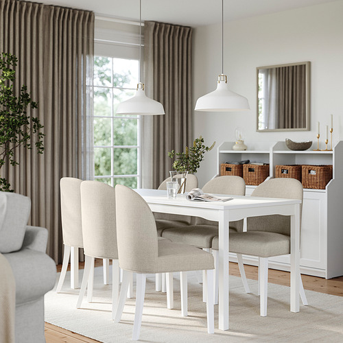 HAUGA/ROSENTORP table and 6 chairs