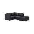 VIMLE - Corner sofa, 3-seat, with open end/Grann/Bomstad black