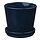 KLOTLÖNN - plant pot with saucer, in/outdoor/black-blue, 15 cm | IKEA Indonesia - PE940702_S1