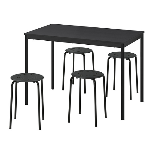 MARIUS/SANDSBERG table and 4 stools