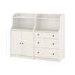 HAUGA - Storage combination, white, 139x46x116 cm