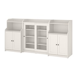 HAUGA - Storage combination, white, 244x46x116 cm