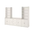 HAUGA - Kombinasi penyimpanan, putih, 279x46x199 cm